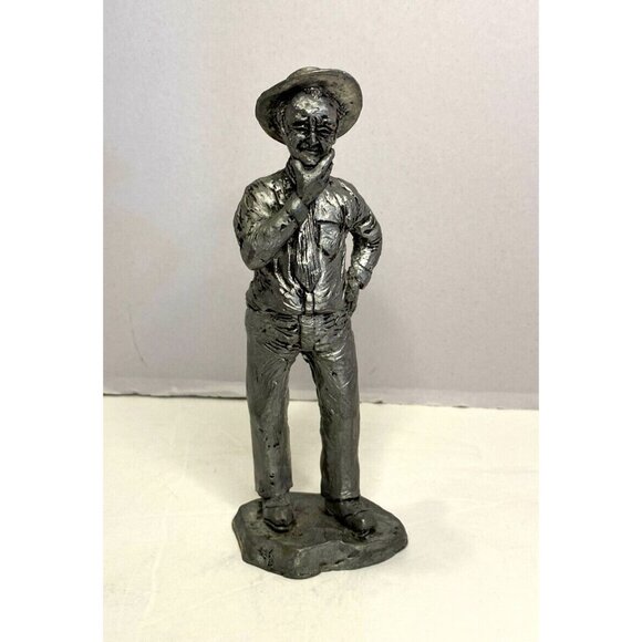 VTG Artist Study In Lead For Bronze Sculpture HTF 20th Century “Thinking Man” - Picture 9 of 9